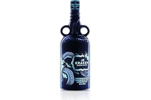The Kraken Unknown Deep Blue 70cl Limited Edition - Rum nero speziato: canna da zucchero, rum caraibici scuri e 13 spezie. 40% vol.