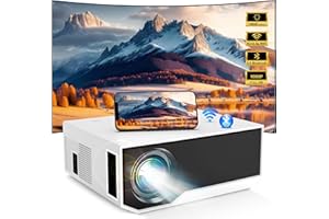 WIELIO Proyector con 5G WiFi Bluetooth, Full HD Nativo 1080P Full HD Mini proyector portátil Compatible con iPhone/Android/HDMI/USB/PS5/TV Stick/X-Box