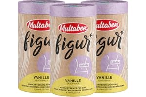 Multaben Diät Shake – proteinreicher Abnehm Shake für eine Eiweiß Diät –Vanille-Geschmack mit Vitaminen und Mineralstoffen – sättigender Diät Drink als hochwertiger Nahrungsersatz - 3 x 440g