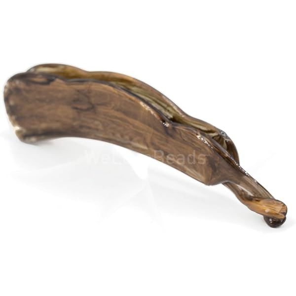Bananenspange Groß 13x3 Cm Aus Kristall – Made In Germany, Transparent, Für Haare Oder Als Deko