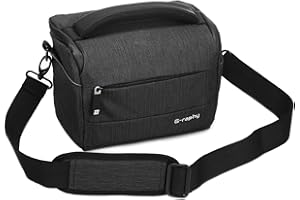 UBORSE DSLR Camera Shoulder Bag Waterproof Portable Anti-Shock Digital Camera Case Compatible Protector for Camera Lens and Accessories