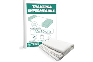 IANTE Traverse Letto Anziani 80x180 cm - Traverse Lavabili, Impermeabili, Riutilizzabili e Certificate Oeko-Tex - Traversa Impermeabile per Protezione Materasso (1, 180x80)