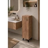 Egecan Mobilya Atlantik &Ccedil;am Tek Kapaklı 3 Raflı Banyo Dolabı Havlu Kiler Erzak Ekmek