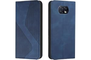 Mo-Somnus Funda para Xiaomi Redmi Note 9T, Funda Carcasa de Cuero para Xiaomi Redmi Note 9T, Premium Cuero Billetera Flip Protectora Carcasa Magnético con Cáscara de TPU, Ranura para Tarjeta (Azul)