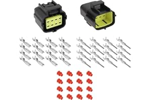 The Lord of the Tools 2 Set Di Kit Di Connettori Elettrici Impermeabili A 8 Pin Set Di Terminali Per Connettori AWG Da 1,8 mm Per Moto Scooter Auto Camion Quad ATV UTV