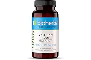 BIOHERBA Valerian Root with Melatonin – 480 mg – 100 Capsules | Herbal Supplement for Sleep and Relaxation Support