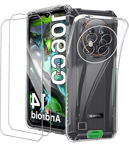Coque + Verre Trempé Pour Oukitel WP210 - Housse Silicone TPU Transparente Anti-choc + Protection écran 9H - Kit Complet De Protection