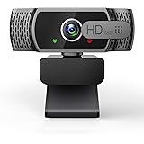 Webcam for PC with Microphone - 1080P FHD Webcam with Privacy Cover, Plug and Play USB Web Camera for Desktop & Laptop Confer