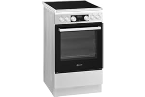 Bauknecht BS5V8CCW/DE Standherd mit Hydrolyse, Umluftbackofen mit 6 Funktionen, Garraumvolumen 60 Liter, 4fach Restwärmeanzei