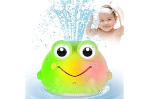 Withosent Grenouille Jouet Bain Bébé, Jeux de Bain Enfant avec LED, Induction Automatique Arroseur Jeu de Bain, Jouet pour Le Bain Garçons et Filles pour 1-6Ans