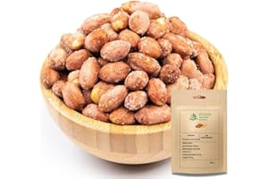 ‎PERGAMO NATURAL FLAVOR Pergamo Erdnüsse Geröstet und Gesalzen- Großpackung Groß und Geschmackvoll Natural Erdnusskerne ohne Künstliche Zusätze (Geröstet-Gesalzen mit Haut)