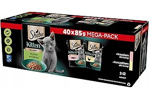 Sheba Mokra karma dla kociąt Kitten wybór smaków w sosie 85 g x 40 sztuk
