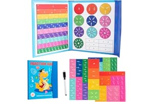 HuaMuDM Mathematik Ressourcen, Magnetischer Bruchscheiben Demonstrator, Magnetische Bruchrechnen Material,Demonstrator Magnetische,Magnetischer Bruchscheiben,magnetisches bruchbuch