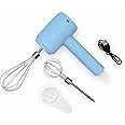 Vabees Wireless Egg Beater 3 Speed Stainless Steel mixer Electric whisk Double Sticks for Kitchen Cooking & Baking, USB Rechargeable Hand Mixer (Blue)