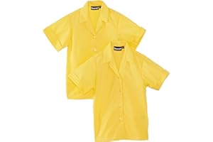 Blue Max Banner Girl's Revere Twin Pack Short Sleeve School Blouse