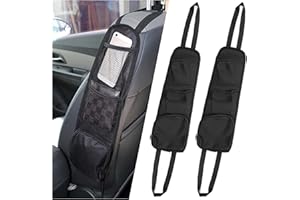 ElevaPulse 2 Stück Auto Organizer, Aufbewahrungstasche Faltbare Autositz Seitenorganisator aus 600D Oxford-Tuch + Mesh, Auto Gadgets