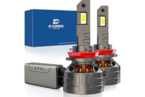 D-Lumina H8/H11 LED Canbus Bombilla 160W 30000LM, Chip CPS 6500K 500% Brillante, Refrigeración de tubo de cobre grueso, Luces de lámpara LED-5 años de garantía, 2 piezas
