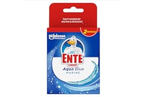 ‎WC-ENTE WC-Ente Aqua Blue Einhänger Nachfüller, WC-Duftspüler, Marine Duft, Blauspüler, 2er Pack, (2 x36g)