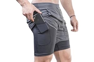Dress Cici Gym Shorts for Men, Men's Activewear Running Shorts,Drawstring Gym Shorts Men, 2 Layer Loose Athletic Shorts with 4 Pockets