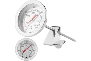 Sockertermometer för att göra Sylt och godisfudge med 145 mm sond – idealisk godistermometer med klämma för att smälta socker