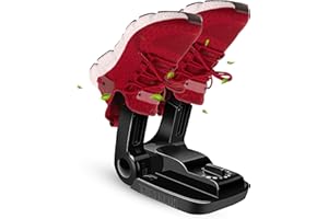 Vonia Séchoir à chaussures avec minuterie - Rafraîchisseur de chaussures - Absorbeur d'odeurs - Sèche-chaussures - Noir (Avec de l'ozone)