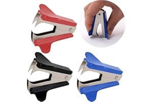 BaiJ Eagle Staple Remover,3-pak profesjonalny przyrząd do usuwania zszywek orzeł ze stalową szczęką mini zszywacz do usuwania zszywek narzędzie do szkoły biura domu losowe kolory