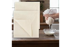 ARIATI 2 Pack Cheesecloths for Straining – 100% Unbleached Cotton Muslin Cloth, Precut 50x50cm, Reusable & Washable Cheese Cloth for Cooking, Butter, Nut Milk, Yogurt & More