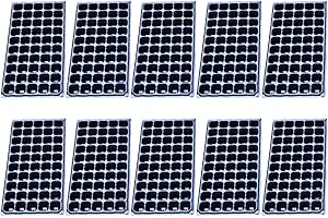 Pot Semis, Amitas 10Pcs 50Trous Plateau de Semis en PP Pot de Plantation Pots de Germination pour FLeur et Plante Semis size 50Trous
