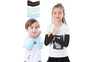 Newbyinn Arm Sleeves for Kids, Age 1-7, Child UV Sun Protection, Toddlers Cooling Sleeves to Cover Arms