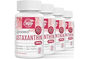 Cestfilo Liposomal Astaxanthin Supplement 24MG, Maximum Absorption, Natural Antioxidant for Skin & Eye Health, Gluten Free, Non-GMO & No Gluten (240 Count (Pack of 4))