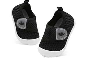 JIASUQI Baby Shoes Breathable Baby First Walking Shoes Wide Infant Sneakers Lightweight Barefoot Toddler Shoes