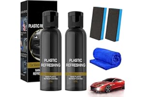 HIDRUO Ultishine Plastic Revitalizing Coating Agent Set, Plastic Refreshing Car Black, Powerful Stain Removal Kit for Car, Nano Plastic Refreshing Coating for Car Quick Restorer (30ML, 2PCS)