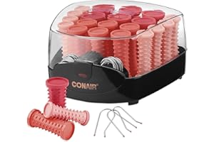 Conair Compact Multi-Size Hot Rollers , Coral, 20 Piece Assortment