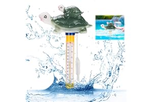 ENAIAH Schwimmende Pool Thermometer, Floating Pool Thermometer Wasser Temperatur Thermometer Schwimmbadthermometer Mit Schnur, Für Innen und Außen Pools, Aquarien, Fischteiche (B)