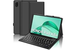 Occtingkind Cover con Tastiera per Honor Pad X8a 2024 11 Pollici | Custodia Protettiva Magnetica Staccabile | Bluetooth Tastiera | Italiano Layout QWERTY | Senza Retroilluminazione | USB C | Nero