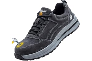 TAERGU S3 Sicherheitsschuhe Herren-Leder S1 Arbeitsschuhe SBP Leicht Stahlkappenschuhe Safety Shoes