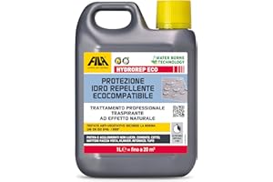 Fila Surface Care Solutions Hydrorep ECO Idrorepellente per Pietra e Cemento, Cotto, Mattoni Faccia Vista, Intonaco, Tufo e Agglomerati, 1 Litri