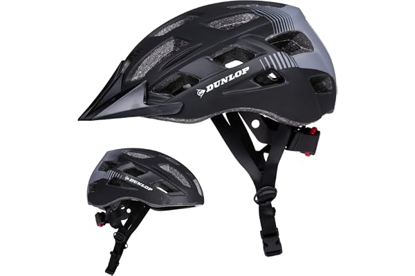 Dunlop Casco da bicicletta con luce