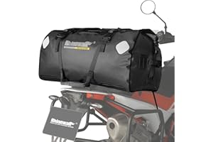 Rhinowalk Motorcycle Saddle Bag Motorbike Seat Bag 65L Travel Tail Bag Waterproof Pannier Motor Bike Accessories Powersports Luggage (Black)