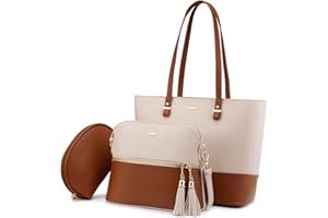 LOVEVOOK Bolso para mujer Shopper Bolso de hombro Monedero Bolso grande para mujer bolso de mano de 3/4 piezas
