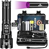 Esgofo LED Taschenlampe Extrem Hell USB C Aufladbar, Große Reichweite 100000 Lumen Helle Multifunktionale Taktische Taschenla