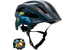 Crazy Safety Bicycle Helmet with USB Light (Rosa, 54-58)
