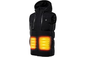 Luming Gilet Riscaldato Uomo Giubbotto Riscaldato Donna con Cappuccio - Giacca Riscaldata Uomo Gilet Uomo Invernale Calda per Sport All'aperto Giacca Riscaldata - Giubbotto Senza Maniche Uomo