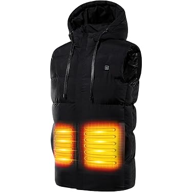 HABOWN Gilet Chauffant 17 Zones - 3 Températures Réglables Pour Randonnée/Ski (Sans Batterie)
