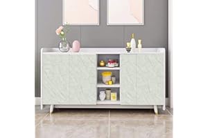 JOLIHOME Papel Pintado de Mármol Adhesivo de Pared con Purpurina Verde Claro se Aplica al Papel Resistente al Agua Vinilo Extraíble para Pelar y Pegar para la Encimera 40x500 cm