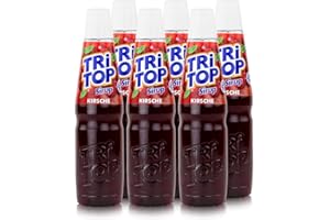 ‎TRI TOP TRI TOP Kirsche | kalorienarmer Sirup für Erfrischungsgetränk, Cocktails oder Süßspeisen | wenig Zucker (6 x 600ml)