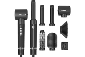 Ukliss Air Styler 7 in 1, set di styler per capelli con asciugacapelli da 110000 giri/min, 200 million Hair Dryer Brush, spazzola ad aria calda, ferro arricciacapelli, spazzola rotonda, spazzola