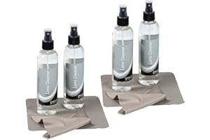 Hilco Lens Cleaner, 4 x 236ml & 4 Microfibre Cloths (4 Months Supply)