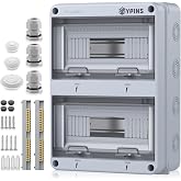 EYPINS Surface Distribution Box 2 Rows and 24 Modules | Electrical Box Fuse Box IP65 Waterproof and Anti-Moisture, Sub-Distri