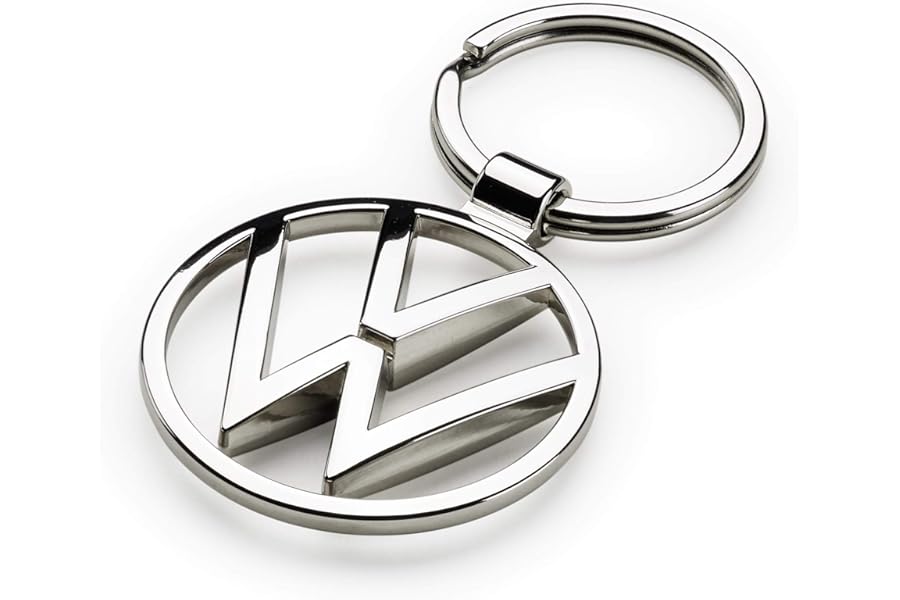 Volkswagen 000087010BN VW Metal Keyring Pendant, Silver